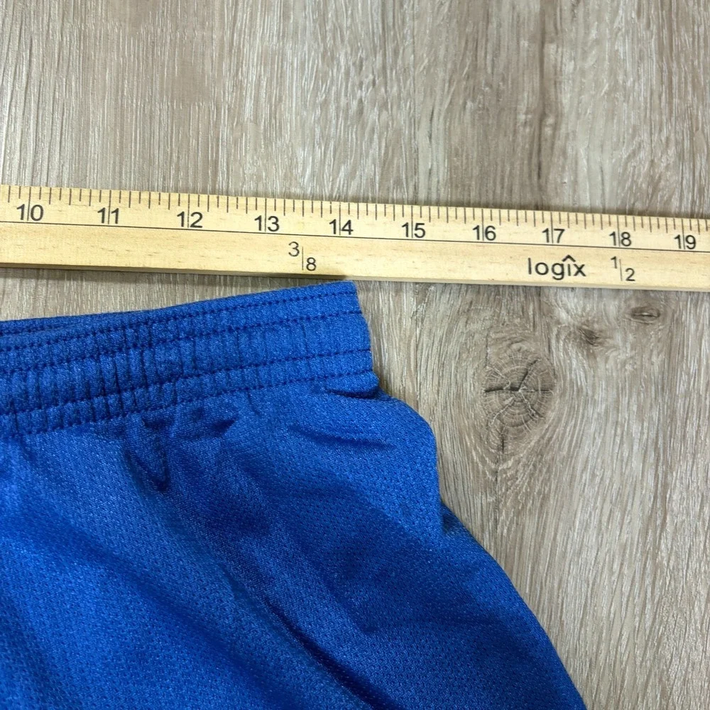 VTG Adidas Made in USA Blue Mesh 5" Shorts Youth XL Gym Basketball Trefoil - Picture 3 of 8